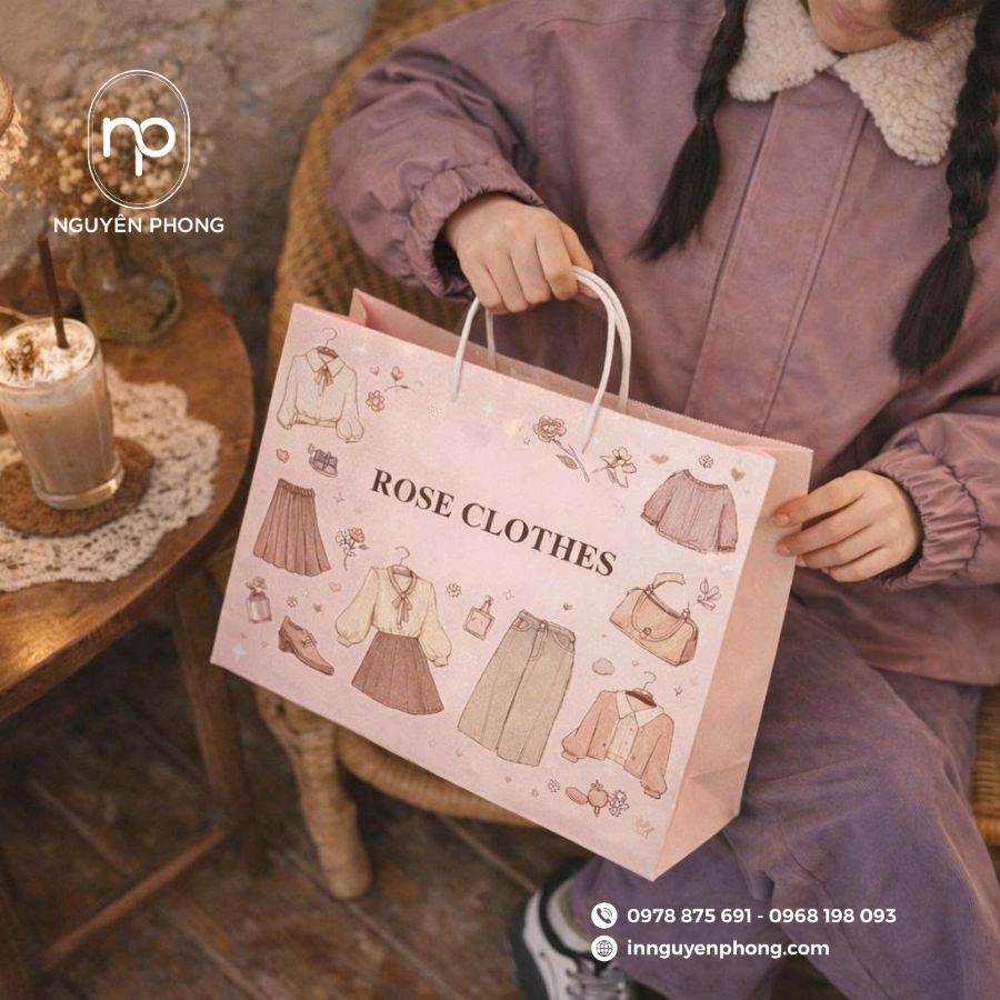 In túi giấy đựng quần áo giá rẻ tại TPHCM